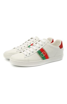 Женские кожаные кеды GUCCI белого цвета по цене 50200 руб., арт. 645767/1XGM0 | Фото 1 Женские кожаные кеды GUCCI белого цвета, арт. 645767/1XGM0 | Фото 1