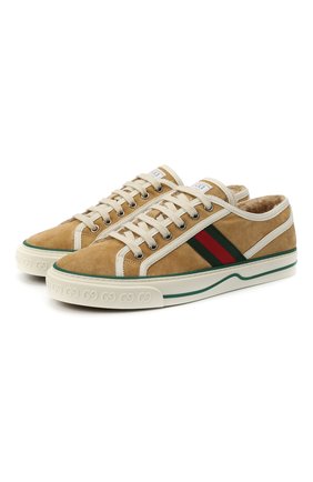 Женские замшевые кеды tennis 1977 GUCCI бежевого цвета по цене 59700 руб., арт. 649326/UAE10 | Фото 1 Женские замшевые кеды tennis 1977 GUCCI бежевого цвета, арт. 649326/UAE10 | Фото 1