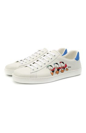 Женские кожаные кеды ace disney x gucci GUCCI белого цвета по цене 66600 руб., арт. 649400/AY070 | Фото 1 Женские кожаные кеды ace disney x gucci GUCCI белого цвета, арт. 649400/AY070 | Фото 1