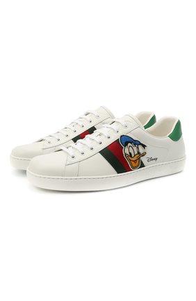 Женские кожаные кеды ace disney x gucci GUCCI белого цвета по цене 57000 руб., арт. 649401/1XG60 | Фото 1 Женские кожаные кеды ace disney x gucci GUCCI белого цвета, арт. 649401/1XG60 | Фото 1