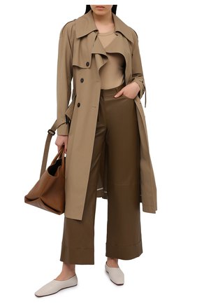Женские кожаные брюки INES&MARECHAL коричневого цвета по цене 158500 руб., арт. GEPPY CUIR STRETCH PL0NGE | Фото 2 Женские кожаные брюки INES&MARECHAL коричневого цвета, арт. GEPPY CUIR STRETCH PL0NGE | Фото 2