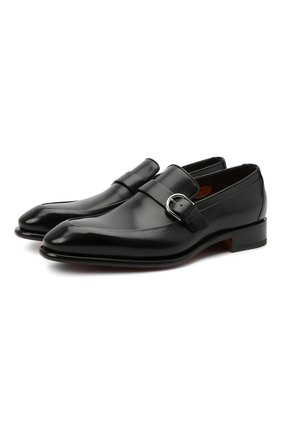 Мужские кожаные монки SANTONI черного цвета по цене 78950 руб., арт. MCCR17304MC1HVVDN01 | Фото 1 Мужские кожаные монки SANTONI черного цвета, арт. MCCR17304MC1HVVDN01 | Фото 1