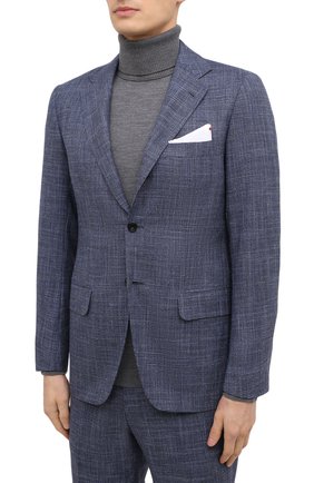 Мужской костюм из кашемира и шерсти KITON синего цвета по цене 841000 руб., арт. UA81K06T11 | Фото 2 Мужской костюм из кашемира и шерсти KITON синего цвета, арт. UA81K06T11 | Фото 2
