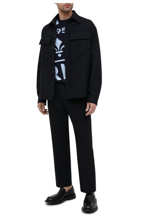 Мужской хлопковый джемпер BERLUTI синего цвета по цене 79400 руб., арт. R19KRS51-001 | Фото 2 Мужской хлопковый джемпер BERLUTI синего цвета, арт. R19KRS51-001 | Фото 2