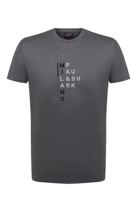 Мужская хлопковая футболка PAUL&SHARK серого цвета по цене 13750 руб., арт. 21411059/C00 | Фото 1 Мужская хлопковая футболка PAUL&SHARK серого цвета, арт. 21411059/C00 | Фото 1