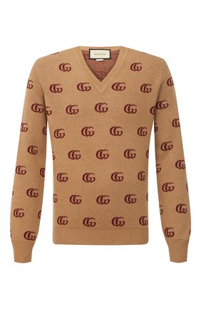 Мужской шерстяной свитер GUCCI коричневого цвета по цене 64400 руб., арт. 645292/XKBPF | Фото 1 Мужской шерстяной свитер GUCCI коричневого цвета, арт. 645292/XKBPF | Фото 1