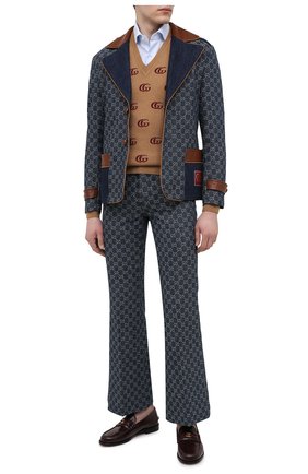 Мужской шерстяной свитер GUCCI коричневого цвета по цене 64400 руб., арт. 645292/XKBPF | Фото 2 Мужской шерстяной свитер GUCCI коричневого цвета, арт. 645292/XKBPF | Фото 2