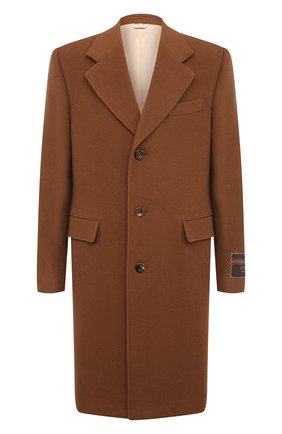 Мужской шерстяное пальто GUCCI коричневого цвета по цене 267500 руб., арт. 609000/ZACEV | Фото 1 Мужской шерстяное пальто GUCCI коричневого цвета, арт. 609000/ZACEV | Фото 1