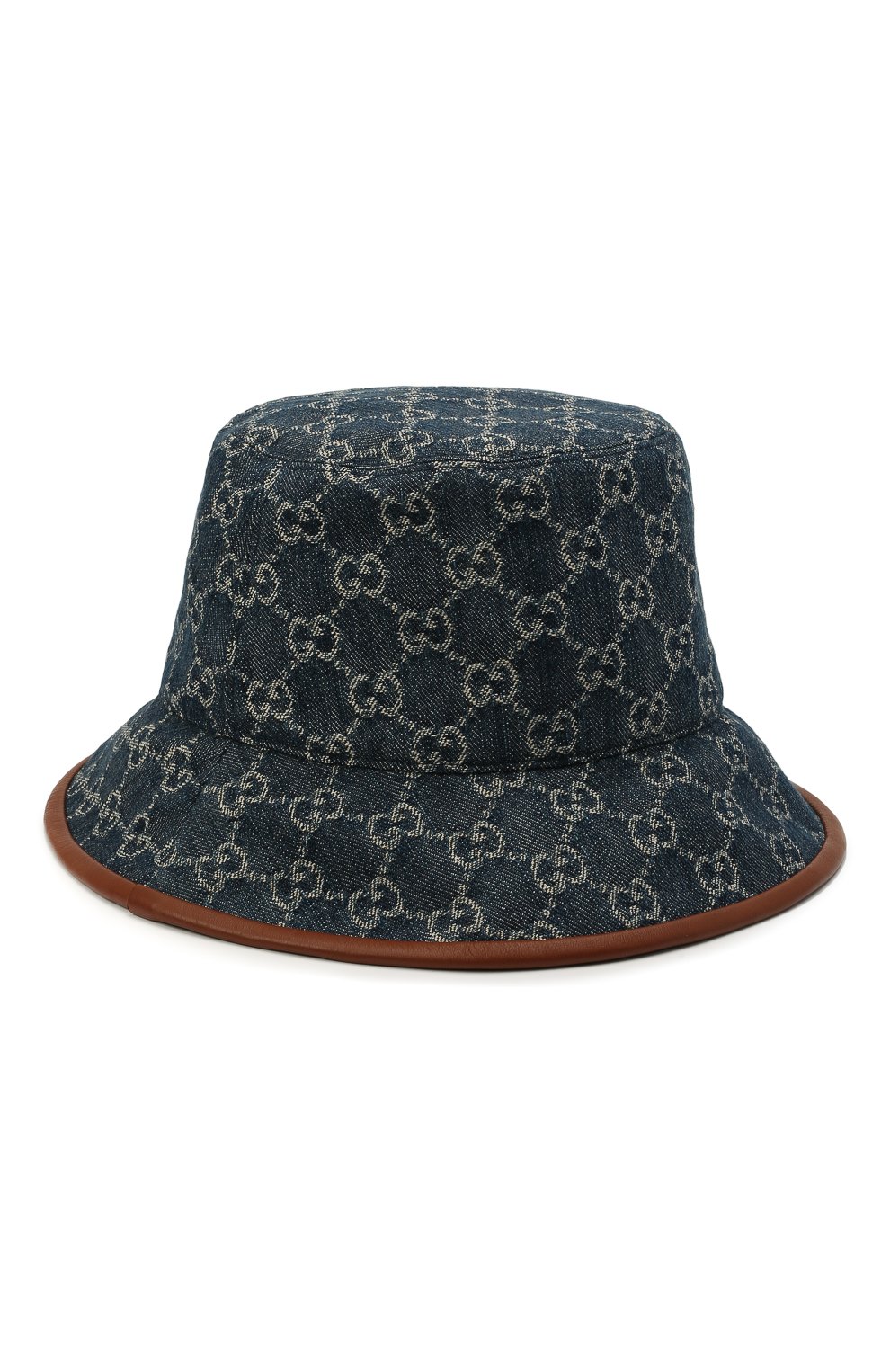 Мужская хлопковая панама GUCCI синего цвета, арт. 576371/4HAC3 | Фото 1