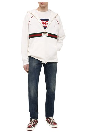 Мужские текстильные кеды tennis 1977 GUCCI разноцветного цвета по цене 53200 руб., арт. 645031/2KT30 | Фото 2 Мужские текстильные кеды tennis 1977 GUCCI разноцветного цвета, арт. 645031/2KT30 | Фото 2