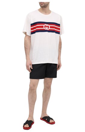 Мужские резиновые шлепанцы GUCCI черного цвета по цене 29800 руб., арт. 645201/JER00 | Фото 2 Мужские резиновые шлепанцы GUCCI черного цвета, арт. 645201/JER00 | Фото 2