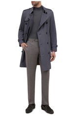 Мужские шерстяные брюки CANALI коричневого цвета, арт. 71019/AA02526 | Фото 2 (Материал внешний: Шерсть; Длина (брюки, джинсы): Стандартные; Стили: Классический; Случай: Формальный; Материал подклада: Вискоза)