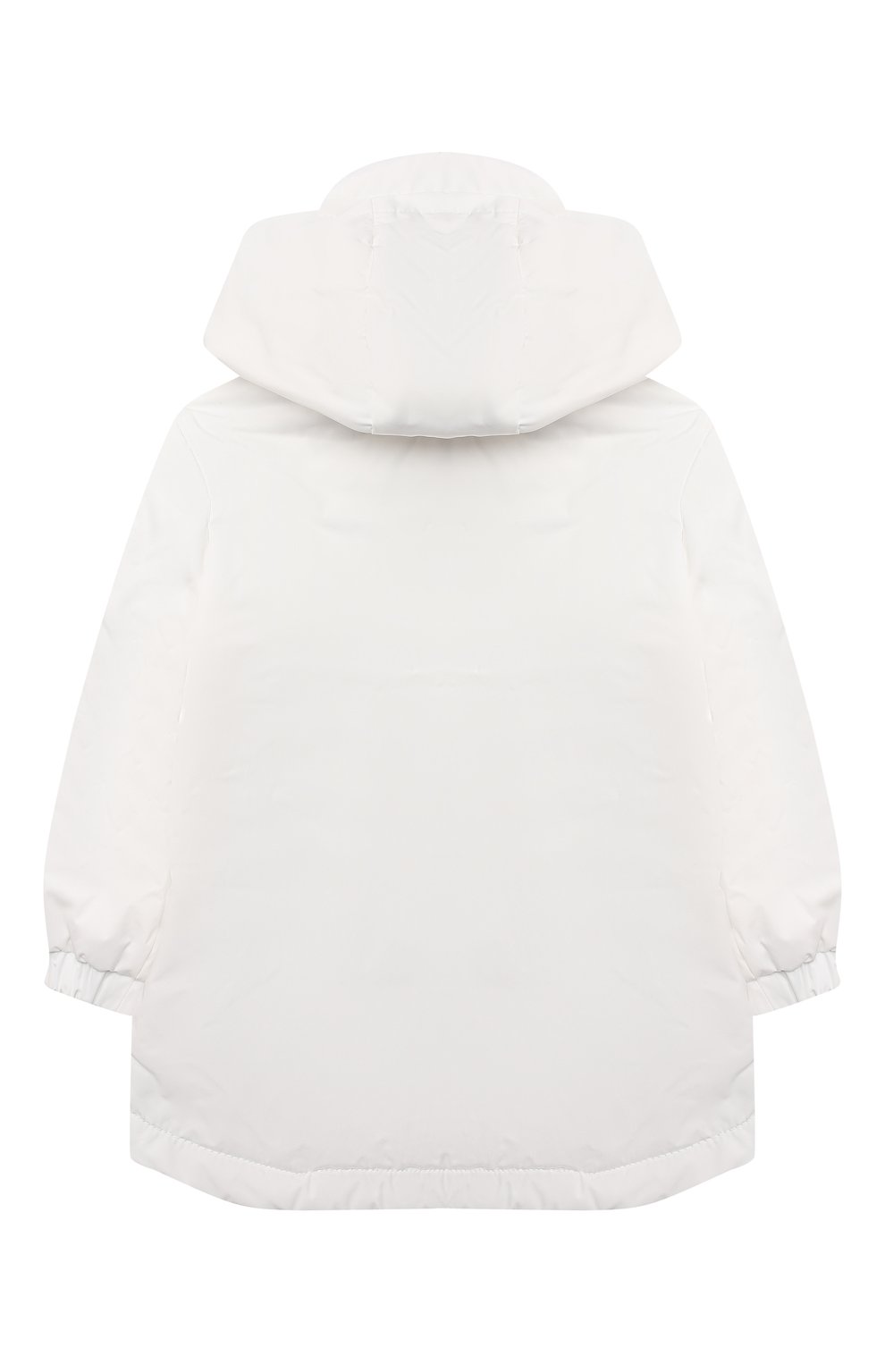 Детского пуховая куртка MONCLER белого цвета, арт. G1-951-1C508-20-54A91 | Фото 2 (Кросс-КТ НВ: Куртки; Региональные ограничения белый список (Axapta Mercury): RU; Ростовка одежда: 9 мес | 74 см)