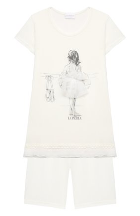 Детская пижама LA PERLA бежевого цвета по цене 10700 руб., арт. 70061/2A-6A | Фото 1 Детская пижама LA PERLA бежевого цвета, арт. 70061/2A-6A | Фото 1