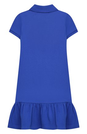 Детское хлопковое платье POLO RALPH LAUREN голубого цвета по цене 6505 руб., арт. 311812021 | Фото 2 Детское хлопковое платье POLO RALPH LAUREN голубого цвета, арт. 311812021 | Фото 2 (Девочки Кросс-КТ: Платье-одежда; Случай: Повседневный; Рукава: Короткие; Материал внешний: Хлопок; Ростовка одежда: 2 года | 92 см, 4 года | 104 см)