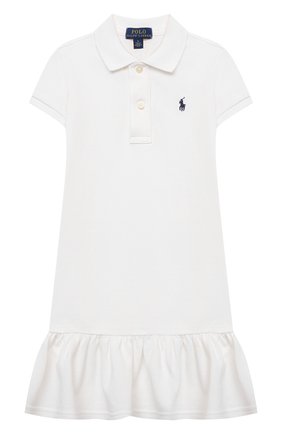 Детское хлопковое платье POLO RALPH LAUREN белого цвета по цене 6995 руб., арт. 312812021 | Фото 1 Детское хлопковое платье POLO RALPH LAUREN белого цвета, арт. 312812021 | Фото 1