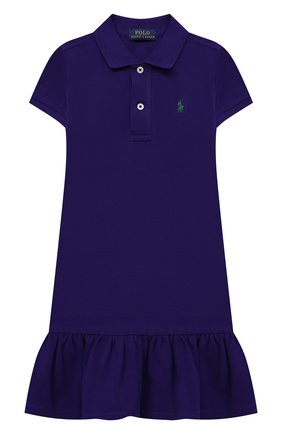 Детское хлопковое платье POLO RALPH LAUREN темно-синего цвета по цене 6995 руб., арт. 312812021 | Фото 1 Детское хлопковое платье POLO RALPH LAUREN темно-синего цвета, арт. 312812021 | Фото 1