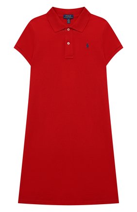 Детское хлопковое платье POLO RALPH LAUREN красного цвета по цене 7240 руб., арт. 313812021 | Фото 1 Детское хлопковое платье POLO RALPH LAUREN красного цвета, арт. 313812021 | Фото 1 (Материал внешний: Хлопок; Случай: Повседневный; Рукава: Короткие; Девочки Кросс-КТ: Платье-одежда; Ростовка одежда: 12 лет | 152 см, 9 лет | 134 см, 8 лет | 128 см, 13 - 15 лет | 158 см)