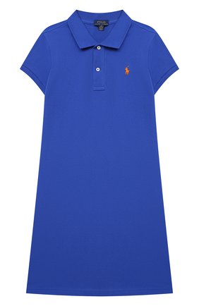 Детское хлопковое платье POLO RALPH LAUREN голубого цвета по цене 7700 руб., арт. 313812021 | Фото 1 Детское хлопковое платье POLO RALPH LAUREN голубого цвета, арт. 313812021 | Фото 1 (Случай: Повседневный; Материал внешний: Хлопок; Рукава: Короткие; Девочки Кросс-КТ: Платье-одежда; Ростовка одежда: 12 лет | 152 см, 9 лет | 134 см, 8 лет | 128 см, 13 - 15 лет | 158 см)
