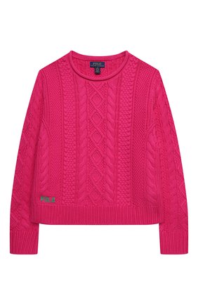 Детский хлопковый пуловер POLO RALPH LAUREN фуксия цвета по цене 9950 руб., арт. 313834968 | Фото 1 Детский хлопковый пуловер POLO RALPH LAUREN фуксия цвета, арт. 313834968 | Фото 1