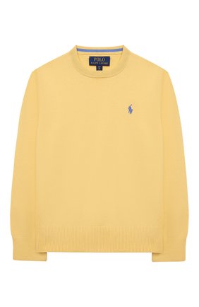 Детский хлопковый пуловер POLO RALPH LAUREN желтого цвета по цене 8370 руб., арт. 323799887 | Фото 1 Детский хлопковый пуловер POLO RALPH LAUREN желтого цвета, арт. 323799887 | Фото 1