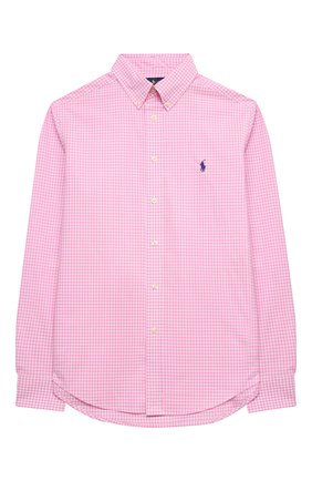 Детская хлопковая рубашка RALPH LAUREN розового цвета по цене 6725 руб., арт. 323833517 | Фото 1 Детская хлопковая рубашка RALPH LAUREN розового цвета, арт. 323833517 | Фото 1 (Материал внешний: Хлопок; Случай: Повседневный; Рукава: Длинные; Ростовка одежда: 13 - 15 лет | 158 см, 10 - 11 лет | 140 - 146см, 9 лет | 134 см, 16 лет | 164 см)