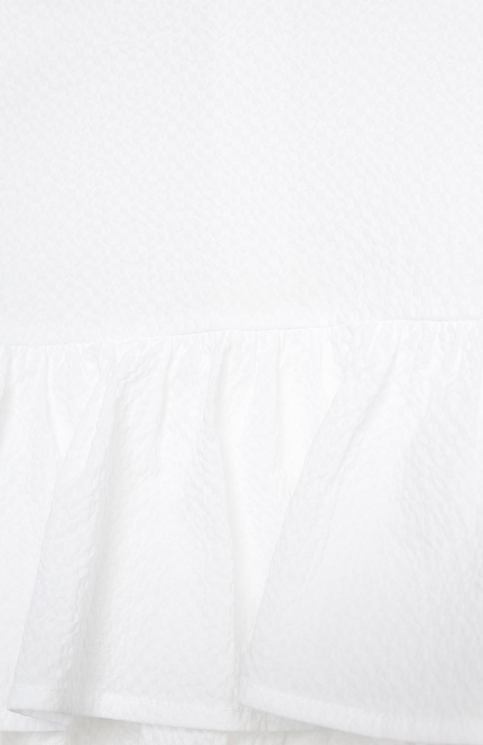 Детское хлопковая блузка IL GUFO белого цвета, арт. P21CA007C0053/2A-4A | Фото 3 (Рукава: Короткие; Случай: Повседневный; Региональные ограничения белый список (Axapta Mercury): RU; Материал внешний: Хлопок; Ростовка одежда: 18 мес | 86 см, 24 мес | 92 см)