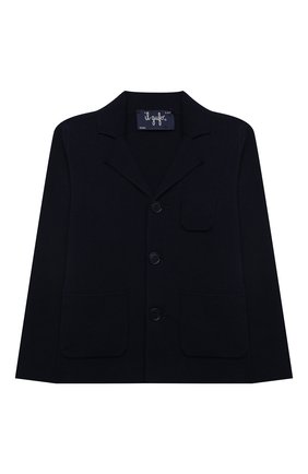 Детский хлопковый пиджак IL GUFO синего цвета по цене 15100 руб., арт. P21GF360EM108/2A-4A | Фото 1 Детский хлопковый пиджак IL GUFO синего цвета, арт. P21GF360EM108/2A-4A | Фото 1 (Рукава: Длинные; Материал внешний: Хлопок; Кросс-КТ: пиджак; Ростовка одежда: 18 мес | 86 см, 2 года | 92 см, 3 года | 98 см)