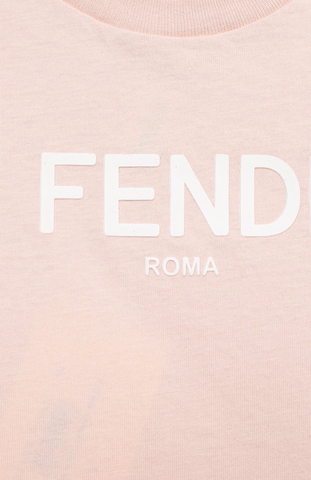 Детский хлопковая футболка FENDI светло-розового цвета по цене 8995 руб., арт. BUI019/AEXL/12M-24M | Фото 3 Детский хлопковая футболка FENDI светло-розового цвета, арт. BUI019/AEXL/12M-24M | Фото 3