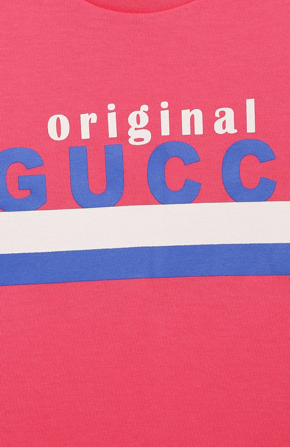 Детский хлопковая футболка GUCCI розового цвета по цене 10800 руб., арт. 548034/XJC7M | Фото 3 Детский хлопковая футболка GUCCI розового цвета, арт. 548034/XJC7M | Фото 3