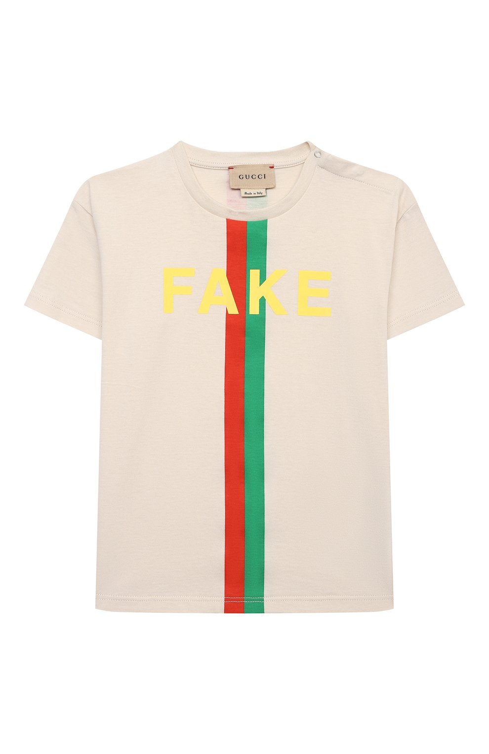 Детский хлопковая футболка GUCCI белого цвета, арт. 576871/XJC7Q | Фото 1
