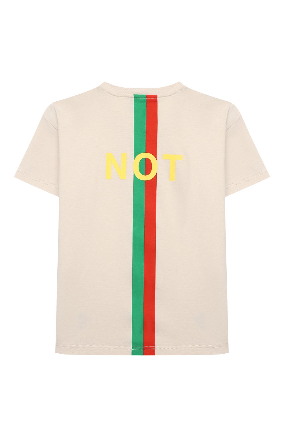 Детский хлопковая футболка GUCCI белого цвета по цене 11600 руб., арт. 576871/XJC7Q | Фото 2 Детский хлопковая футболка GUCCI белого цвета, арт. 576871/XJC7Q | Фото 2