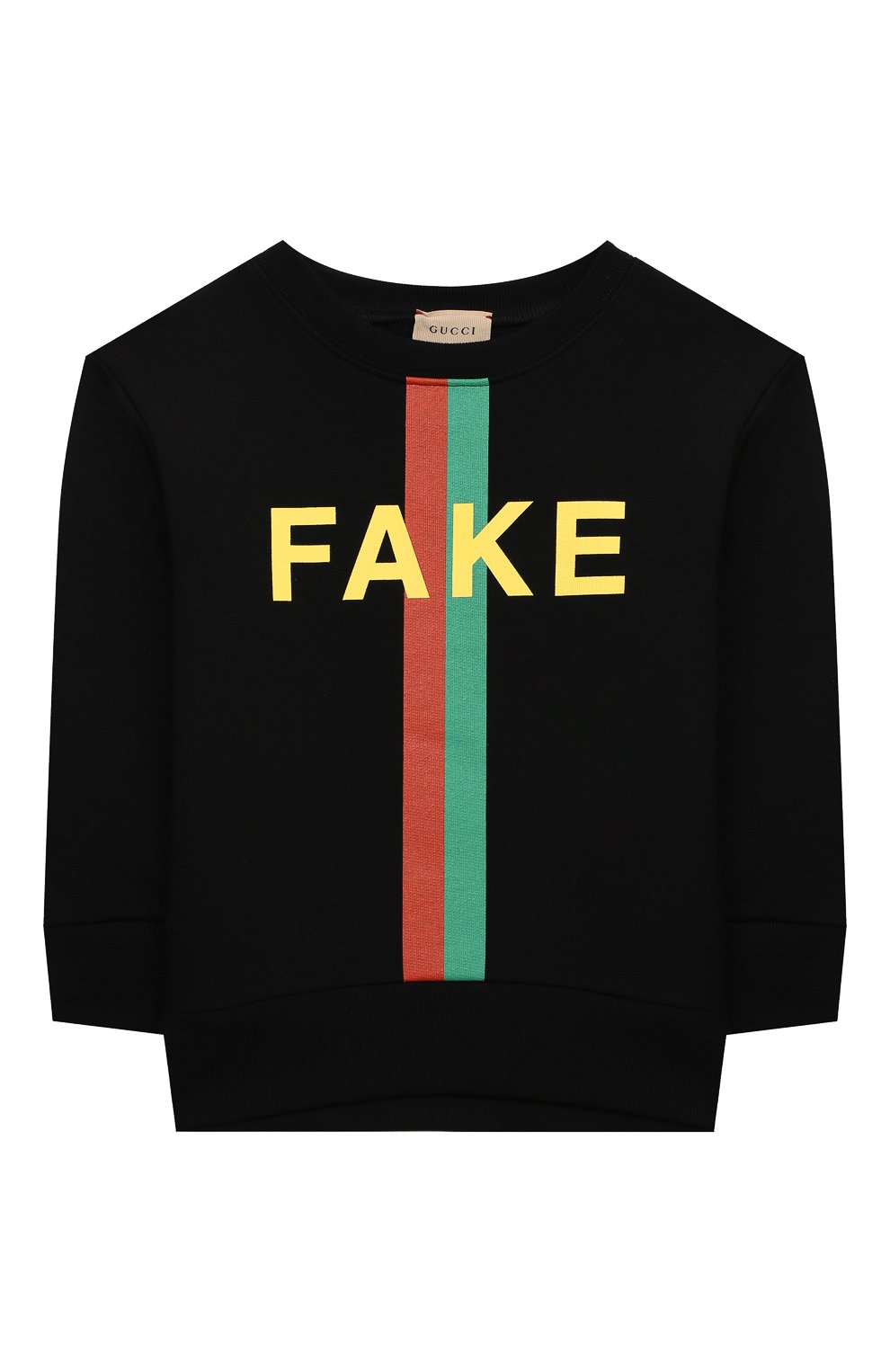 Мужского хлопковый свитшот GUCCI черного цвета, арт. 586138/XJC7F | Фото 1 (Мальчики Кросс-КТ: Толстовка-одежда, Свитшот-одежда; Региональные ограничения белый список (Axapta Mercury): RU; Ростовка одежда: 10 - 11 лет | 140 - 146см, 4 года | 104 см, 5 лет | 110 см, 6 лет | 116 см, 8 лет | 128 см)