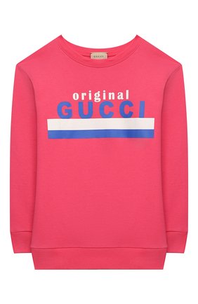 Детский хлопковый свитшот GUCCI розового цвета по цене 25300 руб., арт. 627964/XJC7C | Фото 1 Детский хлопковый свитшот GUCCI розового цвета, арт. 627964/XJC7C | Фото 1 (Материал внешний: Хлопок; Девочки Кросс-КТ: Толстовка-одежда; Рукава: Длинные; Ростовка одежда: 10 - 11 лет | 140 - 146см, 4 года | 104 см, 5 лет | 110 см, 6 лет | 116 см, 8 лет | 128 см)