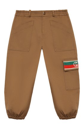 Детские хлопковые джоггеры GUCCI бежевого цвета по цене 29300 руб., арт. 638065/XWAML | Фото 1 Детские хлопковые джоггеры GUCCI бежевого цвета, арт. 638065/XWAML | Фото 1