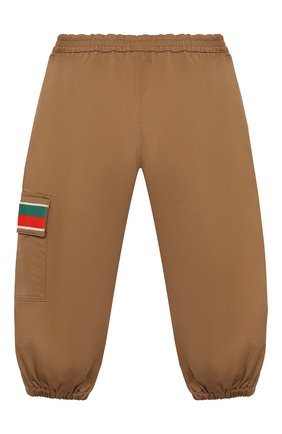 Детские хлопковые джоггеры GUCCI бежевого цвета по цене 29300 руб., арт. 638065/XWAML | Фото 2 Детские хлопковые джоггеры GUCCI бежевого цвета, арт. 638065/XWAML | Фото 2