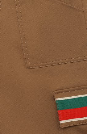 Детские хлопковые джоггеры GUCCI бежевого цвета по цене 26100 руб., арт. 638090/XWAML | Фото 3 Детские хлопковые джоггеры GUCCI бежевого цвета, арт. 638090/XWAML | Фото 3