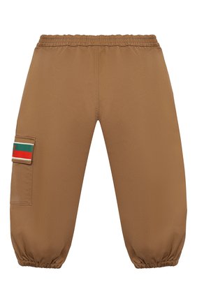 Детские хлопковые джоггеры GUCCI бежевого цвета по цене 26100 руб., арт. 638090/XWAML | Фото 2 Детские хлопковые джоггеры GUCCI бежевого цвета, арт. 638090/XWAML | Фото 2 (Материал внешний: Хлопок; Ростовка одежда: 12 мес | 80 см, 18 мес | 86 см, 24 мес | 92 см, 36 мес | 98 см, 9 мес | 74 см)