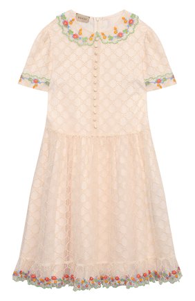 Детское платье GUCCI бежевого цвета по цене 106200 руб., арт. 641779/ZAF72 | Фото 1 Детское платье GUCCI бежевого цвета, арт. 641779/ZAF72 | Фото 1 (Материал внешний: Синтетический материал; Случай: Повседневный; Материал подклада: Хлопок; Девочки Кросс-КТ: Платье-одежда; Ростовка одежда: 10 - 11 лет | 140 - 146см, 12 лет | 152 см, 4 года | 104 см, 5 лет | 110 см, 6 лет | 116 см, 8 лет | 128 см)