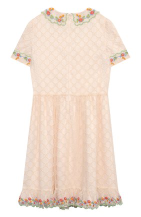 Детское платье GUCCI бежевого цвета по цене 106200 руб., арт. 641779/ZAF72 | Фото 2 Детское платье GUCCI бежевого цвета, арт. 641779/ZAF72 | Фото 2 (Материал внешний: Синтетический материал; Случай: Повседневный; Материал подклада: Хлопок; Девочки Кросс-КТ: Платье-одежда; Ростовка одежда: 10 - 11 лет | 140 - 146см, 12 лет | 152 см, 4 года | 104 см, 5 лет | 110 см, 6 лет | 116 см, 8 лет | 128 см)