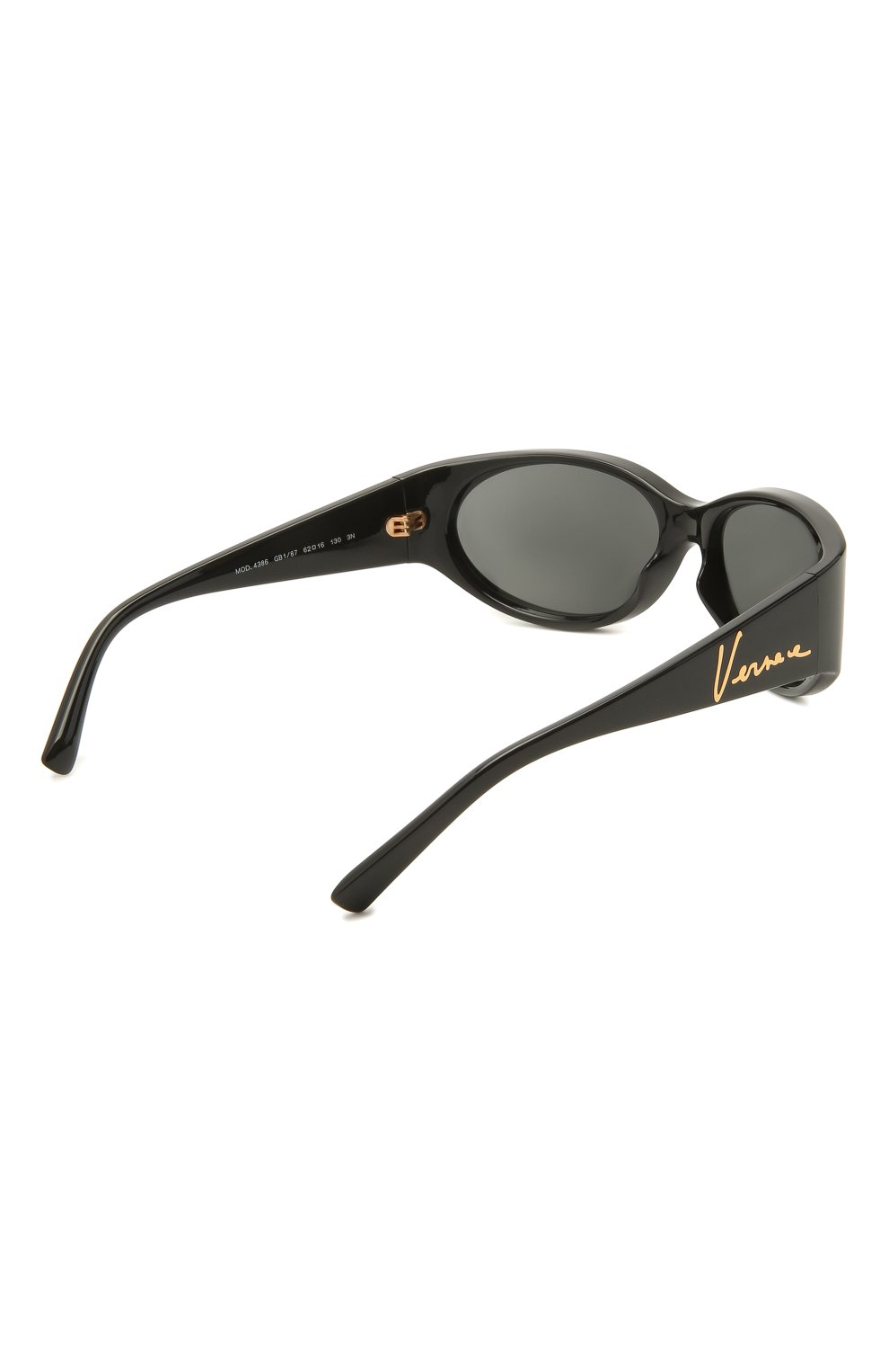 Женские солнцезащитные очки VERSACE черного цвета, арт. 4386-GB1/87 | Фото 4 (Региональные ограничения белый список (Axapta Mercury): RU; Тип очков: С/з; Оптика Гендер: оптика-женское; Очки форма: Овальные)