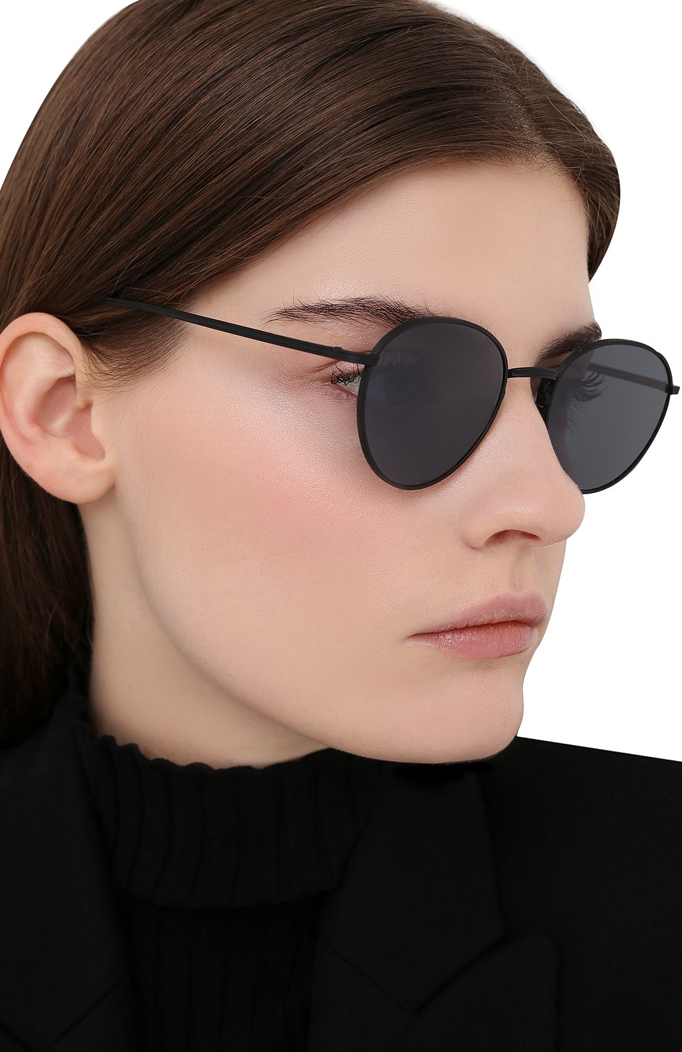 Женские солнцезащитные очки OLIVER PEOPLES черного цвета по цене 29500 руб., арт. 1231ST-5017R5 | Фото 2 Женские солнцезащитные очки OLIVER PEOPLES черного цвета, арт. 1231ST-5017R5 | Фото 2
