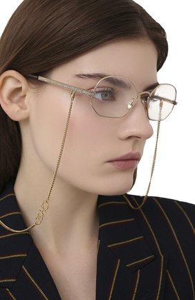 Женские оправа и цепочка JIMMY CHOO золотого цвета по цене 22100 руб., арт. JC245 2F7 | Фото 2 Женские оправа и цепочка JIMMY CHOO золотого цвета, арт. JC245 2F7 | Фото 2