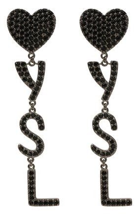 Женские клипсы SAINT LAURENT черного цвета по цене 63100 руб., арт. 652837/Y1526 | Фото 1 Женские клипсы SAINT LAURENT черного цвета, арт. 652837/Y1526 | Фото 1