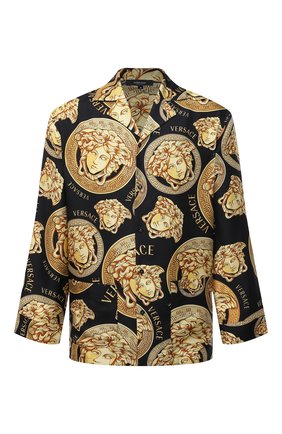 Мужская шелковая сорочка VERSACE золотого цвета по цене 113500 руб., арт. AUU05060/1F00596 | Фото 1 Мужская шелковая сорочка VERSACE золотого цвета, арт. AUU05060/1F00596 | Фото 1