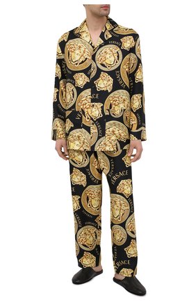 Мужская шелковая сорочка VERSACE золотого цвета по цене 113500 руб., арт. AUU05060/1F00596 | Фото 2 Мужская шелковая сорочка VERSACE золотого цвета, арт. AUU05060/1F00596 | Фото 2