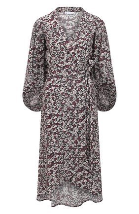 Женское платье из вискозы GANNI темно-серого цвета по цене 24950 руб., арт. F5762 | Фото 1 Женское платье из вискозы GANNI темно-серого цвета, арт. F5762 | Фото 1
