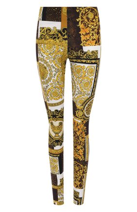 Женские леггинсы VERSACE золотого цвета по цене 51700 руб., арт. A83807/1F00614 | Фото 1 Женские леггинсы VERSACE золотого цвета, арт. A83807/1F00614 | Фото 1