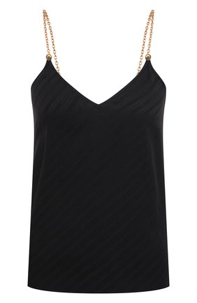 Женский шелковый топ GIVENCHY черного цвета по цене 71650 руб., арт. BW60SL12JB | Фото 1 Женский шелковый топ GIVENCHY черного цвета, арт. BW60SL12JB | Фото 1