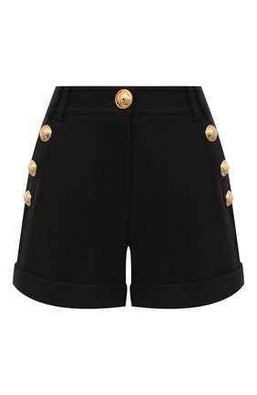 Женские хлопковые шорты BALMAIN черного цвета по цене 84400 руб., арт. VF15010/C208 | Фото 1 Женские хлопковые шорты BALMAIN черного цвета, арт. VF15010/C208 | Фото 1